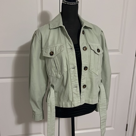Stradivarius Pastel Green Jacket - Picture 3 of 10